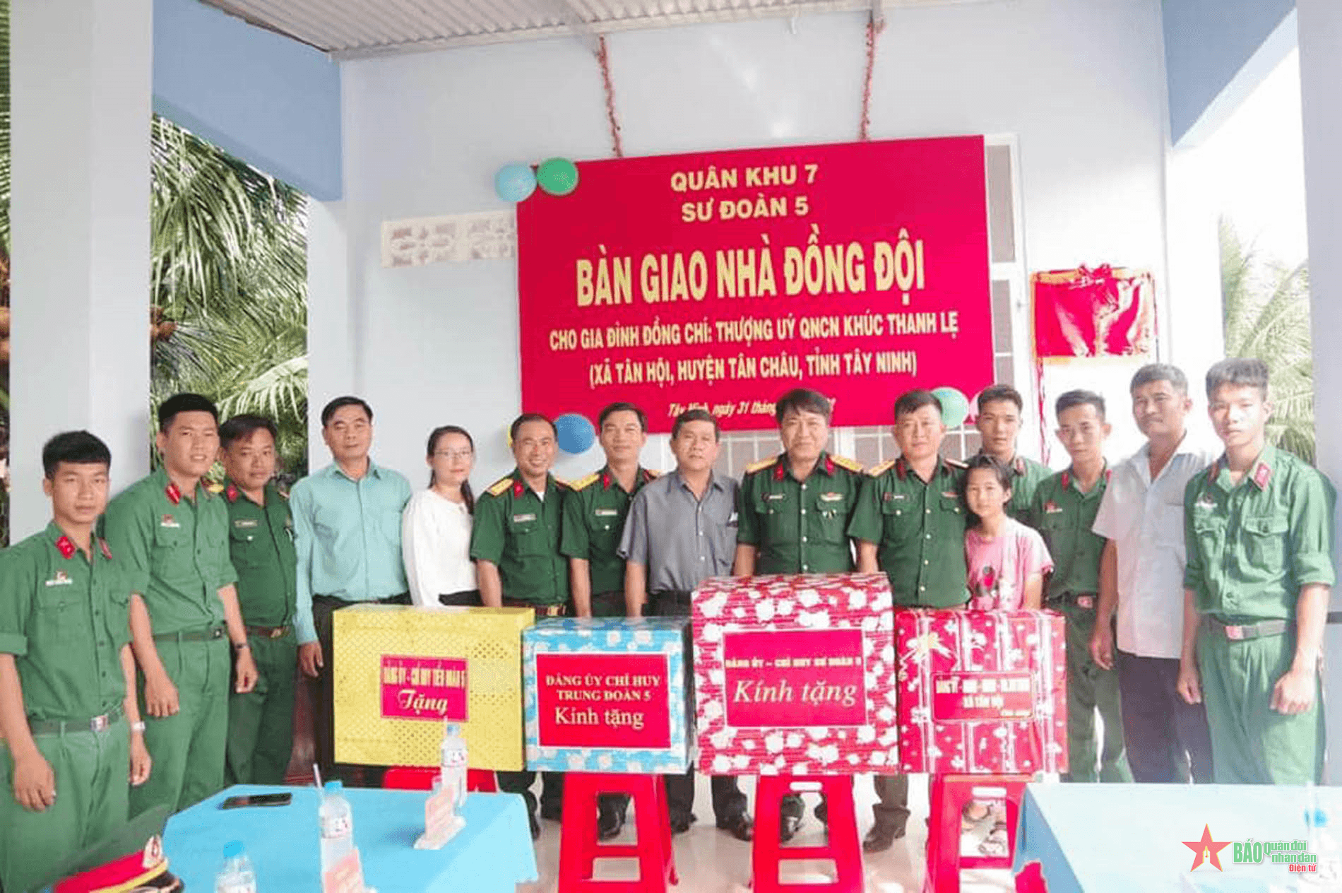 Sư đoàn 5 (Quân khu 7) tặng “Nhà đồng đội” cho quân nhân khó khăn