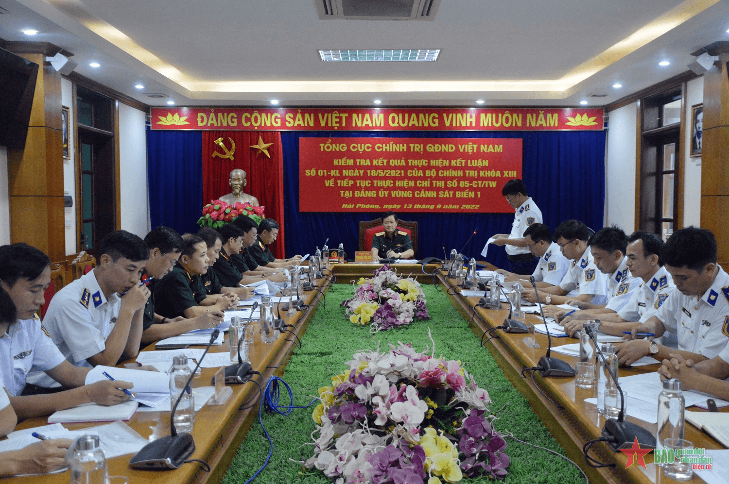 Đoàn công tác Tổng cục Chính trị kiểm tra Bộ tư lệnh Vùng Cảnh sát biển 1