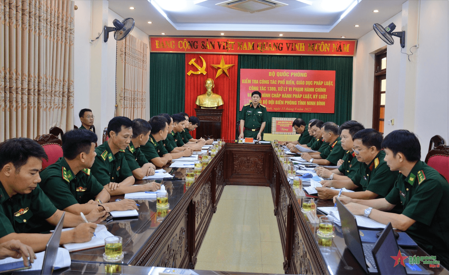 Đoàn công tác Bộ Quốc phòng kiểm tra tại Ninh Bình