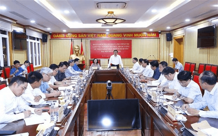 Đoàn kiểm tra số 538 của Bộ Chính trị làm việc với Ban Tổ chức Trung ương