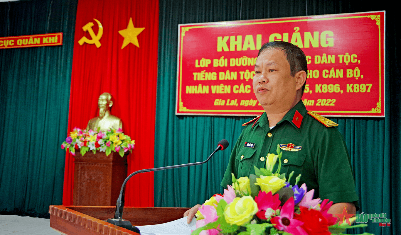 Cục Quân khí khai giảng lớp bồi dưỡng tiếng Ba Na cho cán bộ, nhân viên