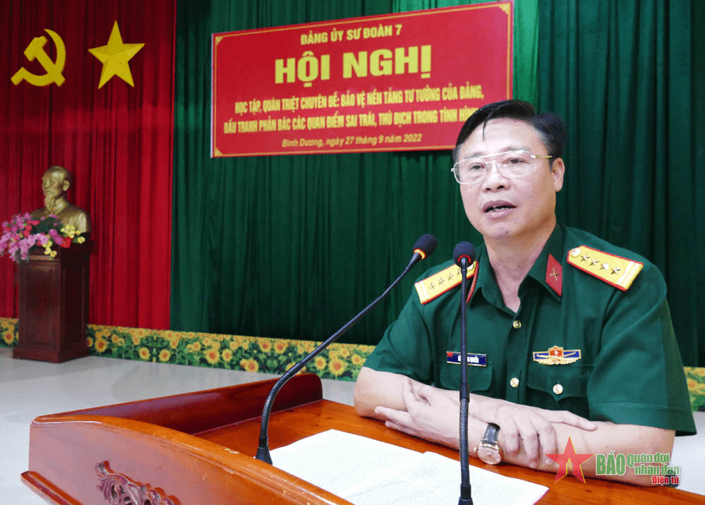 Sư đoàn 7, Quân đoàn 4 tăng cường bảo vệ nền tảng tư tưởng của Đảng