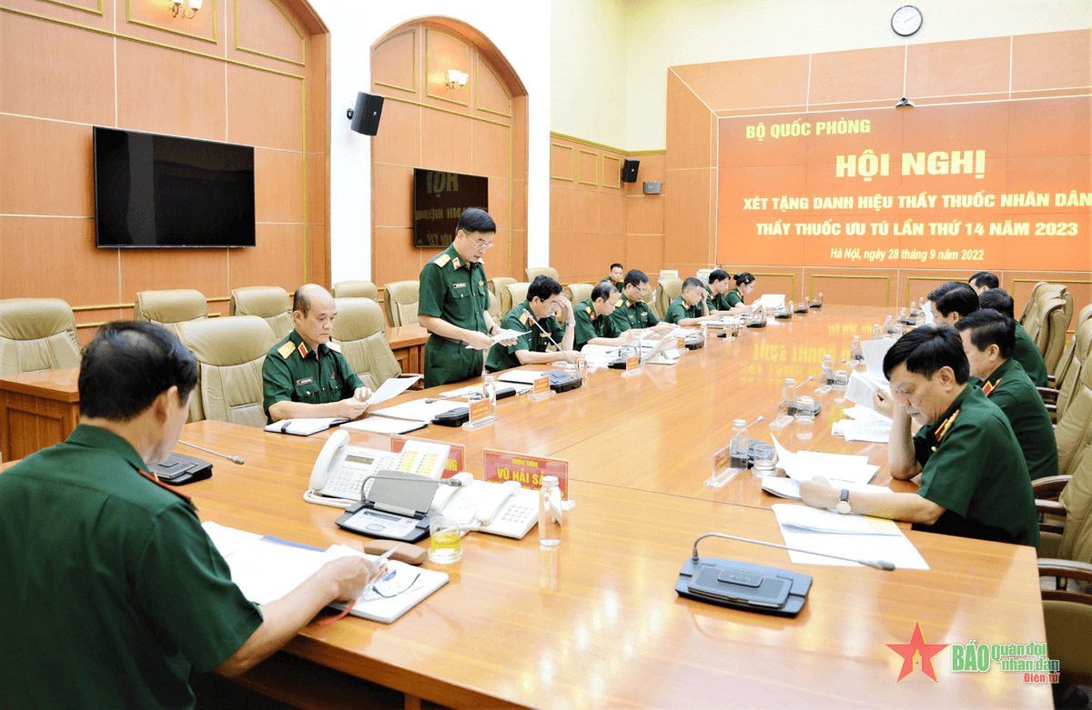 Bộ Quốc phòng xét tặng danh hiệu Thầy thuốc nhân dân, Thầy thuốc ưu tú lần thứ 14, năm 2023