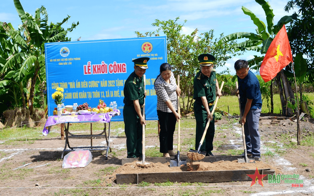 Bộ đội Biên phòng tỉnh Đắk Lắk: Khởi công công trình“Mái ấm biên cương”