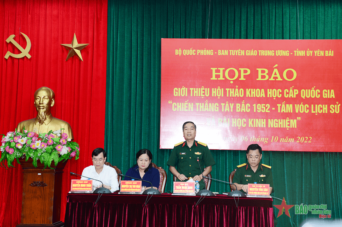 Bộ Quốc phòng họp báo giới thiệu Hội thảo khoa học Chiến thắng Tây Bắc