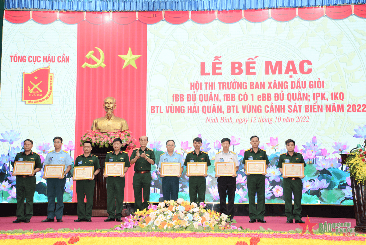 Tổng cục Hậu cần bế mạc hội thi trưởng ban xăng dầu giỏi năm 2022