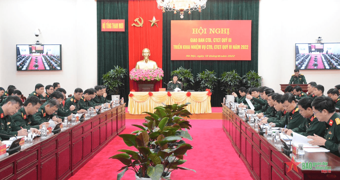 Bộ Tổng Tham mưu giao ban công tác Đảng, công tác chính trị quý III