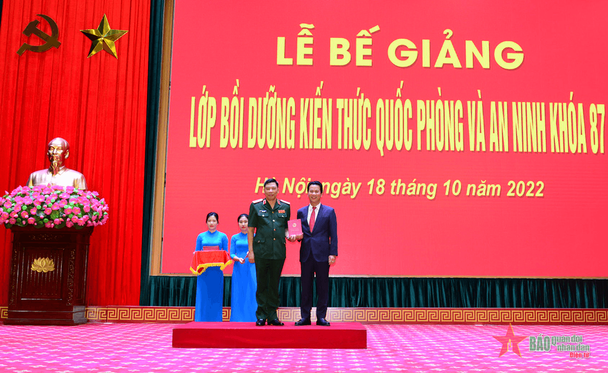 Học viện Quốc phòng bế giảng Lớp bồi dưỡng kiến thức quốc phòng và an ninh khóa 87