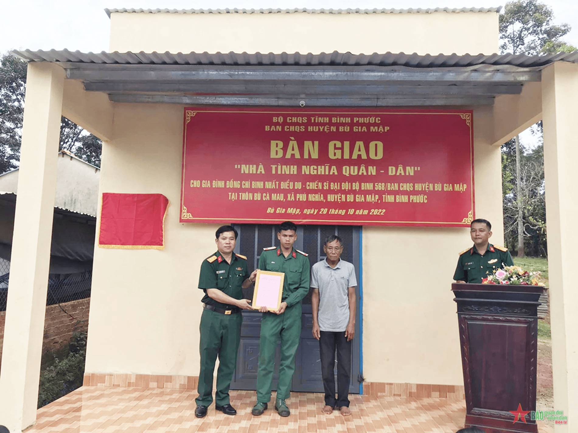 Bình Phước trao nhà “Tình nghĩa quân - dân” tặng gia đình chiến sĩ khó khăn