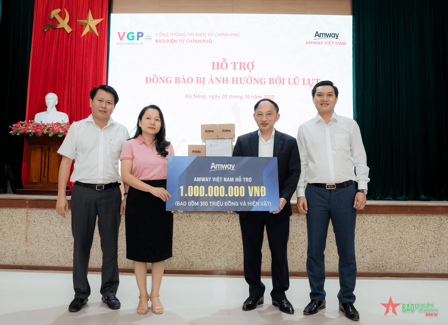 Hỗ trợ Thành phố Đà Nẵng 1 tỷ đồng khắc phục thiệt hại do thiên tai