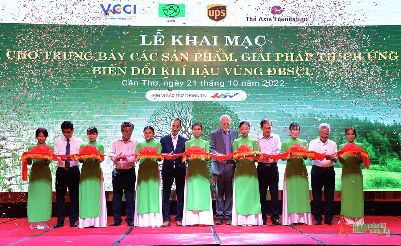 28 gian hàng trưng bày sản phẩm thích ứng với biến đổi khí hậu vùng Đồng bằng sông Cửu Long