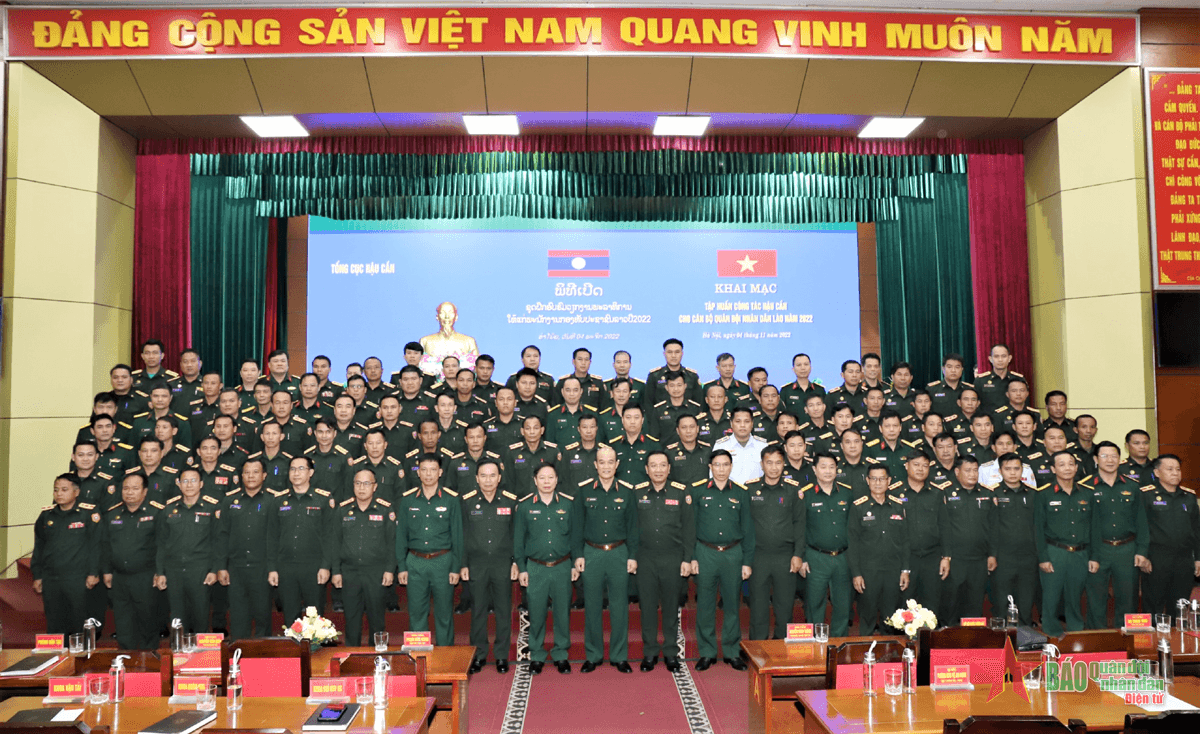 Tổng cục Hậu cần tập huấn công tác hậu cần cho cán bộ Quân đội nhân dân Lào