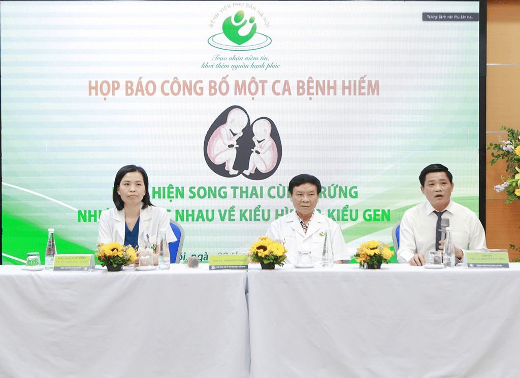 Bệnh viện Phụ sản Hà Nội công bố về ca bệnh song thai hy hữu trên thế giới