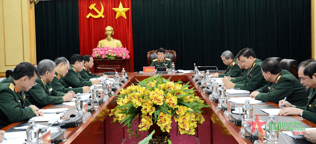 Đại tướng Lương Cường chủ trì họp Ban Chủ nhiệm Tổng cục Chính trị QĐND Việt Nam