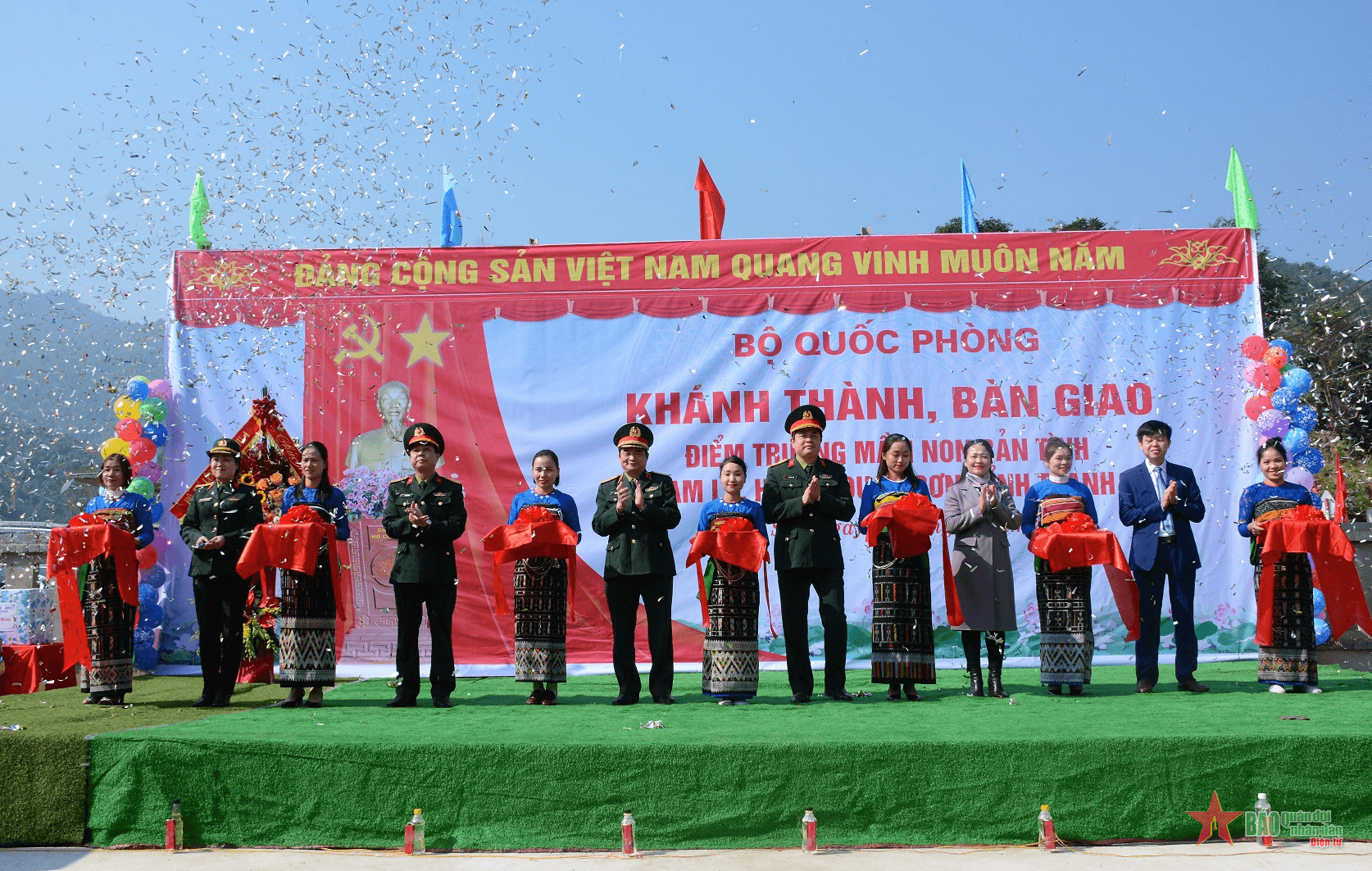 Bộ Quốc phòng khánh thành và bàn giao điểm trường Mầm non bản Tình