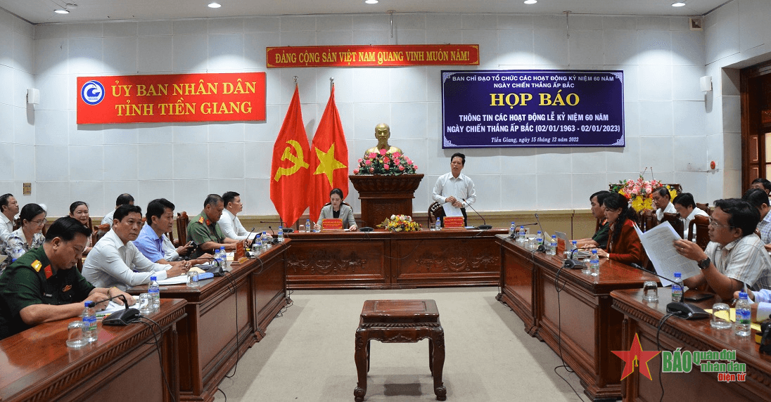 Tiền Giang họp báo thông tin các hoạt động kỷ niệm 60 năm Ngày Chiến thắng Ấp Bắc