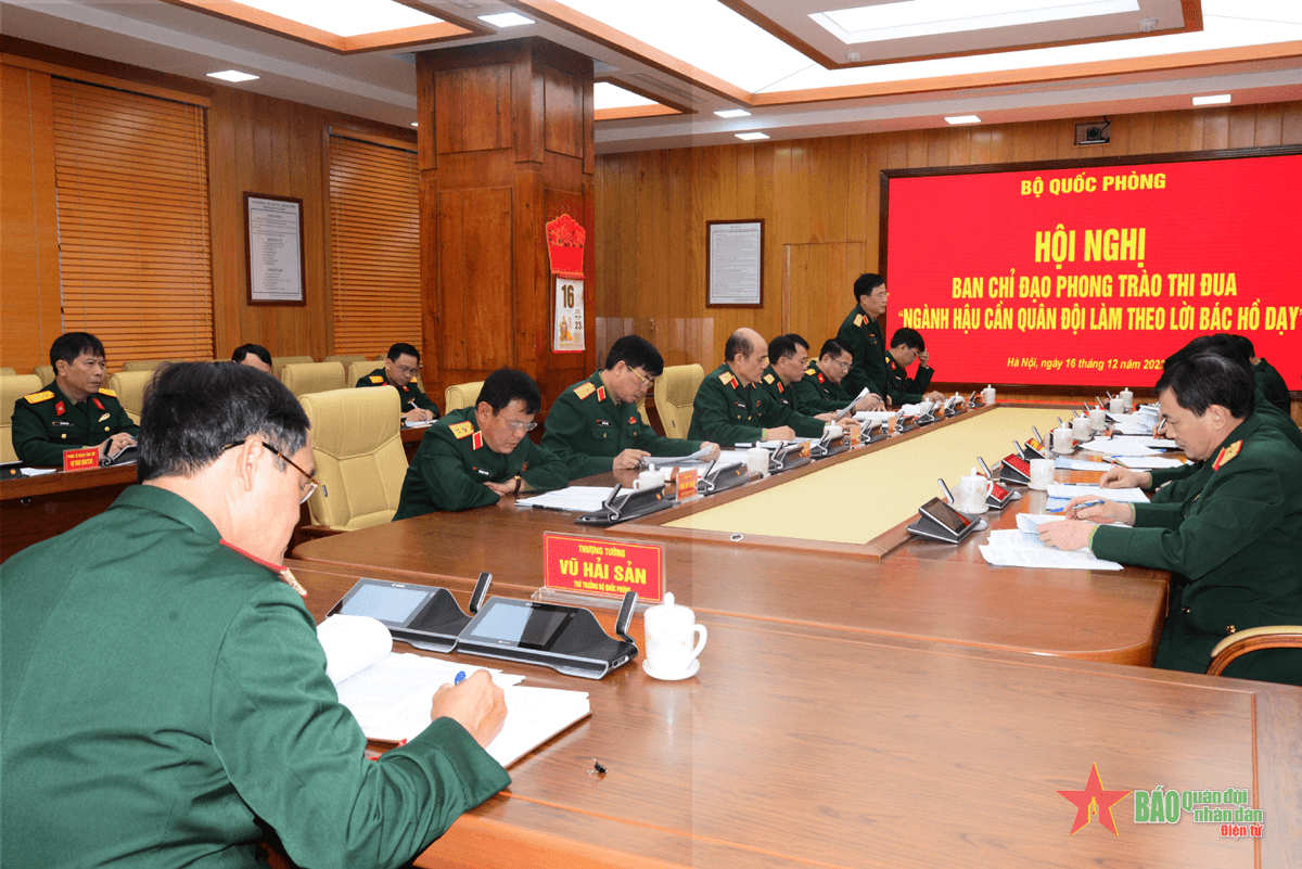 Thượng tướng Vũ Hải Sản chủ trì Hội nghị Ban chỉ đạo Phong trào thi đua "Ngành hậu cần Quân đội làm theo lời Bác Hồ dạy"