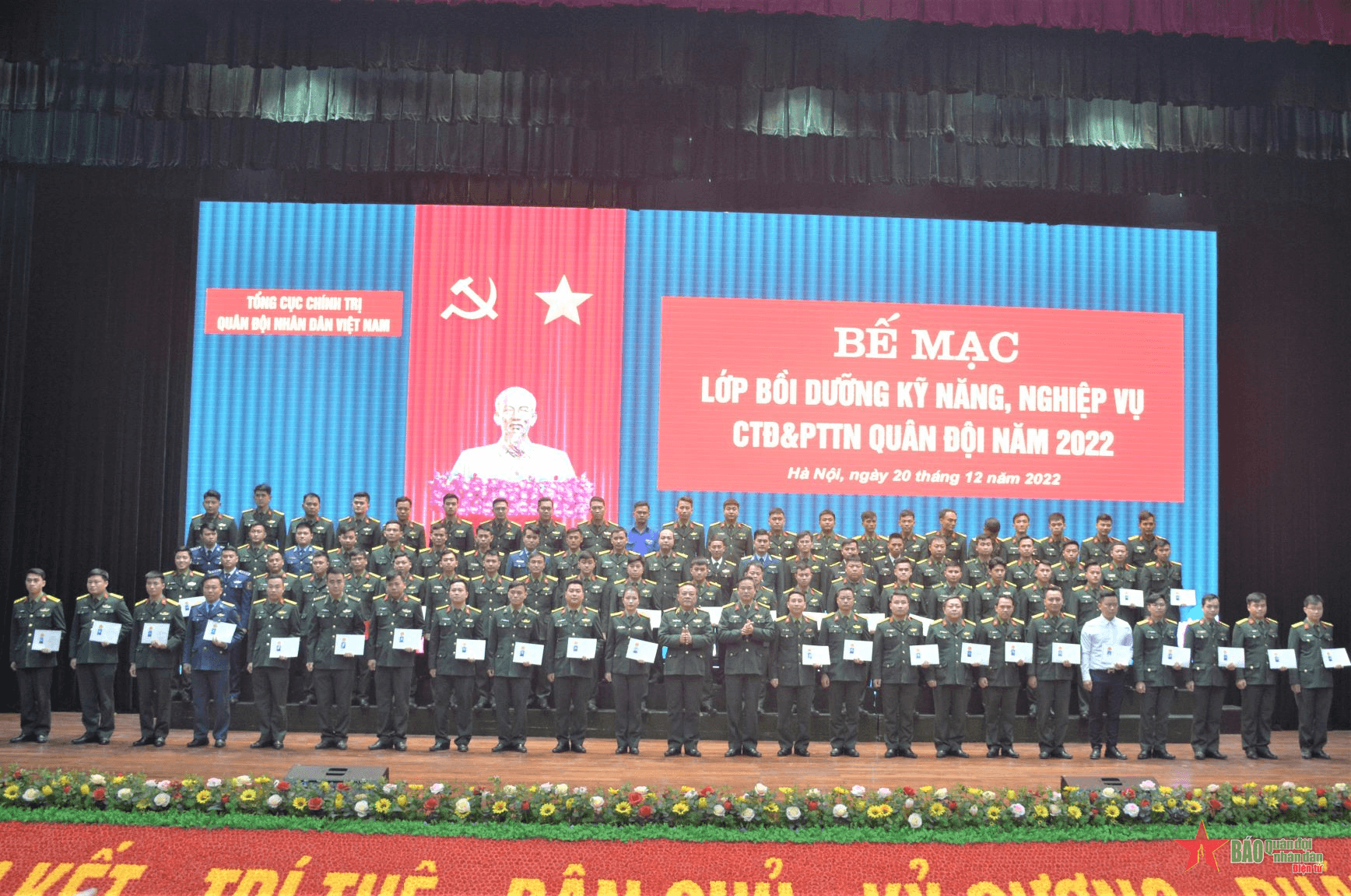 Bế mạc Lớp bồi dưỡng kỹ năng, nghiệp vụ công tác đoàn và phong trào thanh niên Quân đội năm 2022