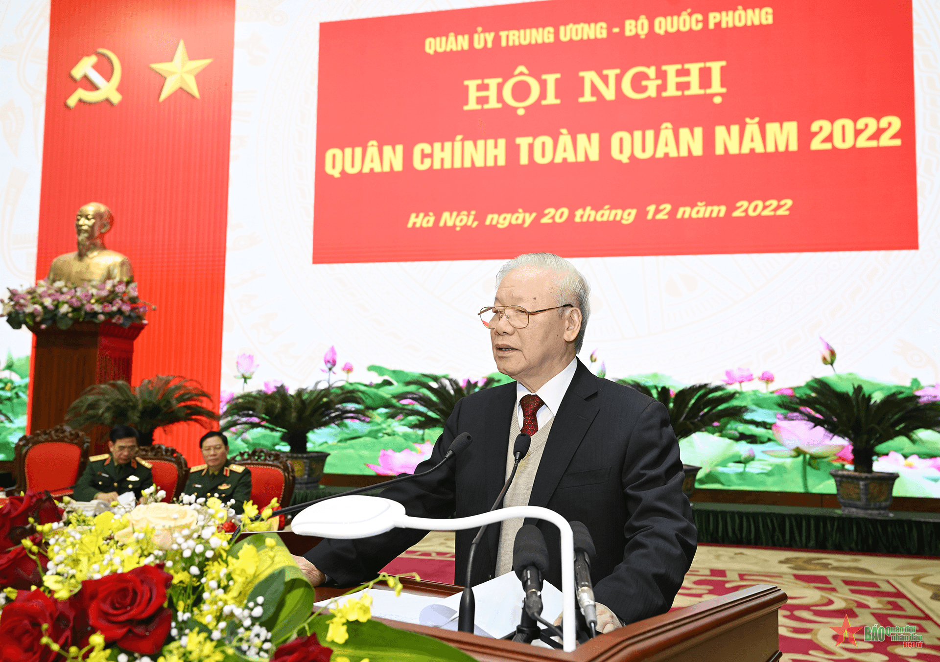 Tổng Bí thư Nguyễn Phú Trọng dự, chỉ đạo Hội nghị Quân chính toàn quân năm 2022