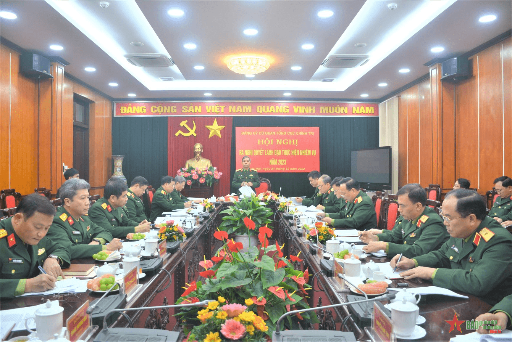 Đảng ủy Cơ quan Tổng cục Chính trị ra Nghị quyết lãnh đạo thực hiện nhiệm vụ năm 2023