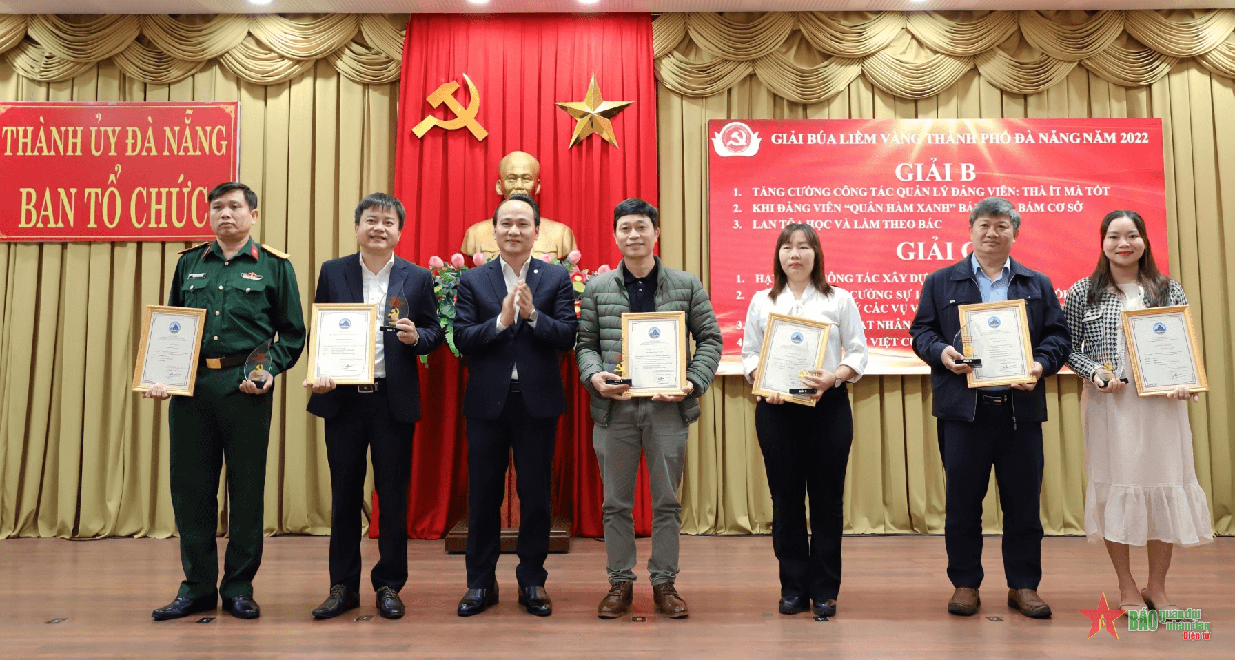 Báo Quân đội nhân dân đoạt giải B giải Báo chí Búa liềm vàng thành phố Đà Nẵng năm 2022