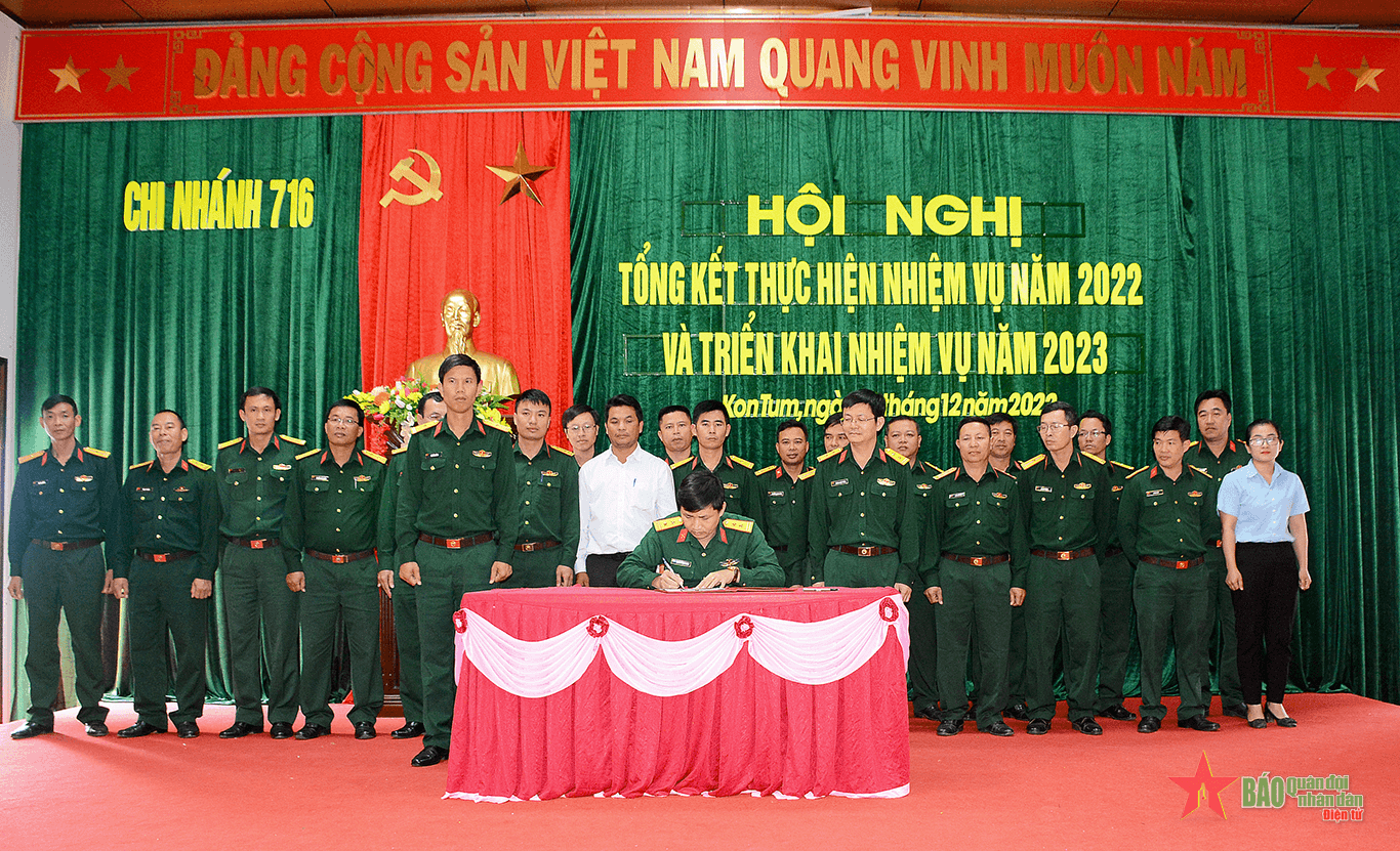 Chi nhánh 716 vượt các chỉ tiêu kinh tế, củng cố quốc phòng, an ninh vững mạnh