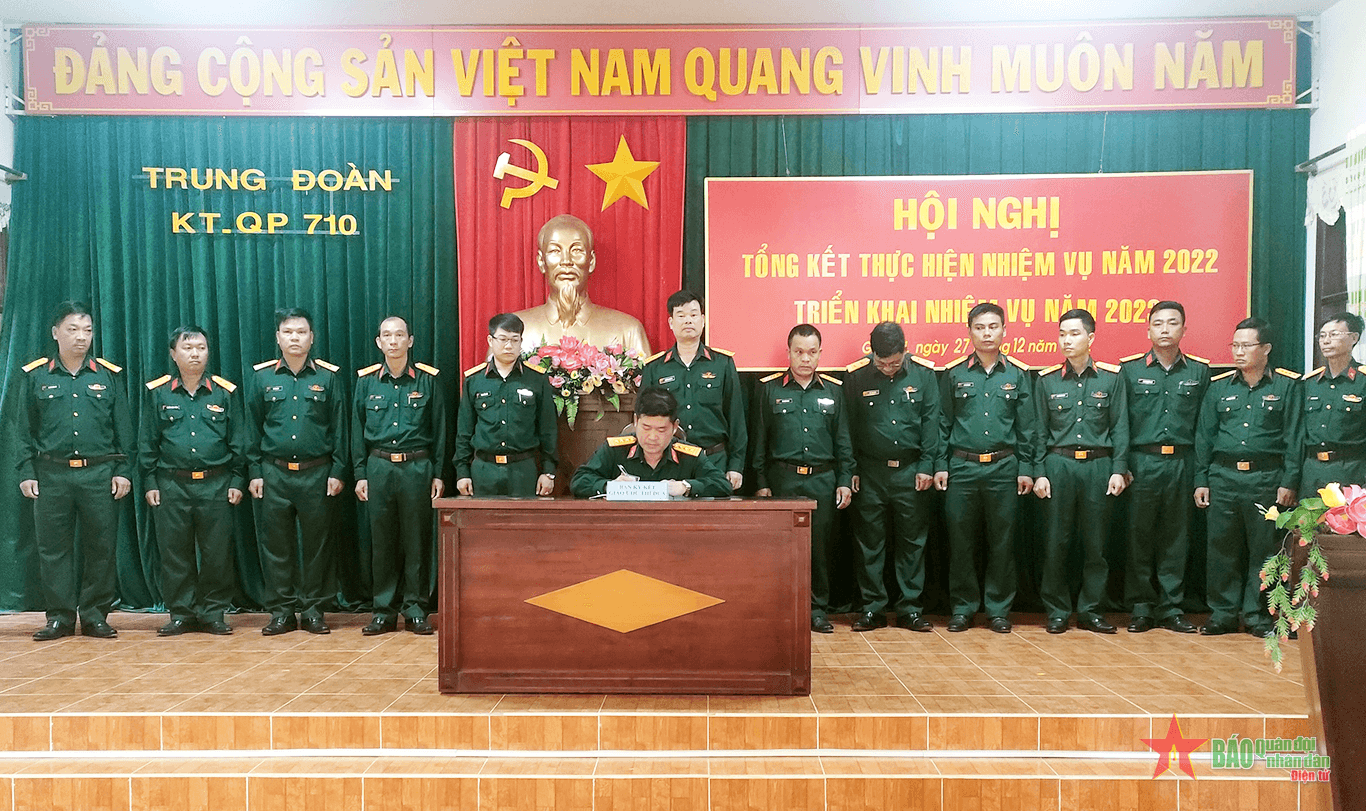 Trung đoàn 710 kết hợp phát triển kinh tế với xây dựng cơ sở chính trị địa phương vững mạnh