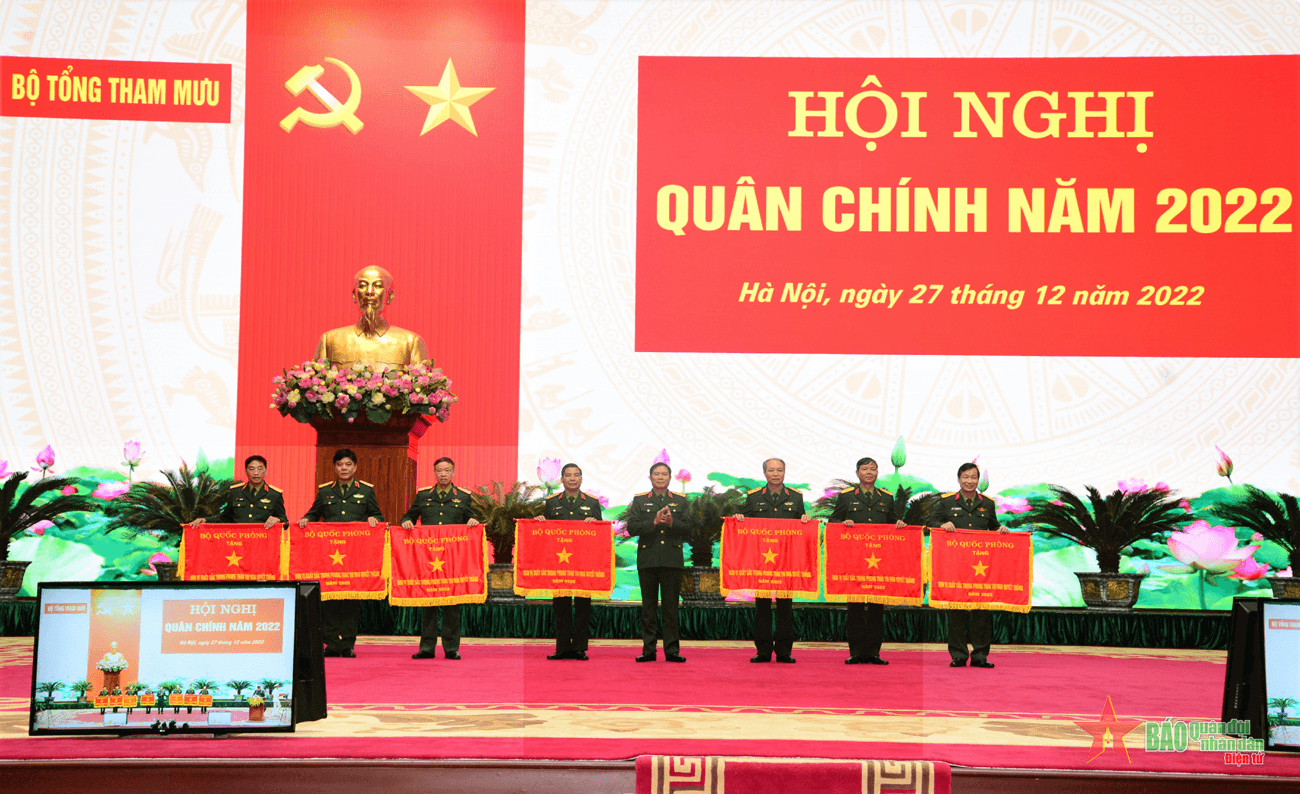 Thượng tướng Nguyễn Tân Cương chủ trì Hội nghị quân chính Bộ Tổng Tham mưu Quân đội nhân dân Việt Nam năm 2022