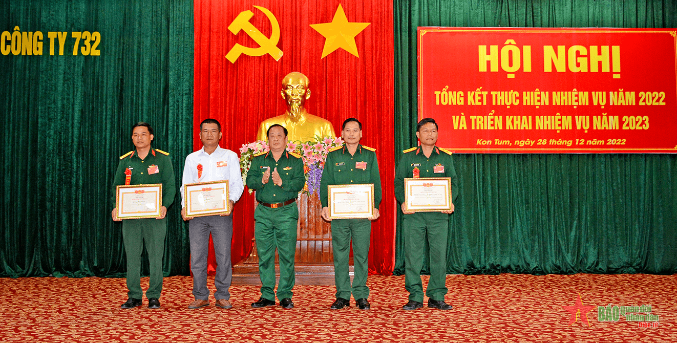 Công ty 732 (Binh đoàn 15) đạt nhiều thành tích xuất sắc trong năm 2022