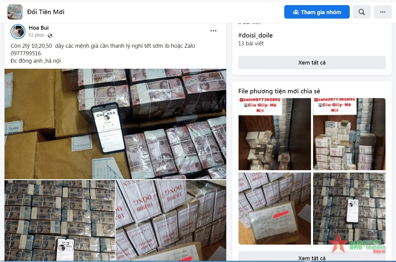 Cảnh giác với dịch vụ đổi tiền mới dịp cuối năm