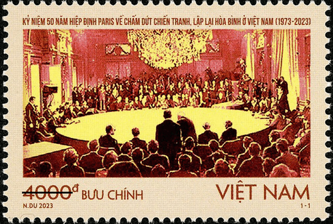 Phát hành tem bưu chính kỷ niệm 50 năm Hiệp định Paris