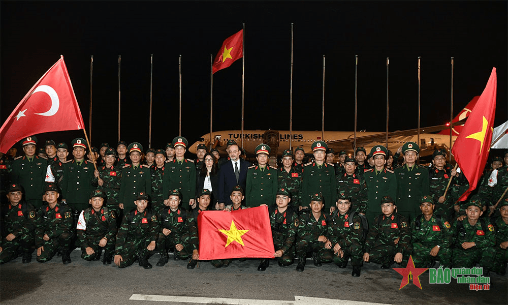 Đoàn Quân đội nhân dân Việt Nam lên đường sang hỗ trợ Thổ Nhĩ Kỳ khắc phục hậu quả động đất