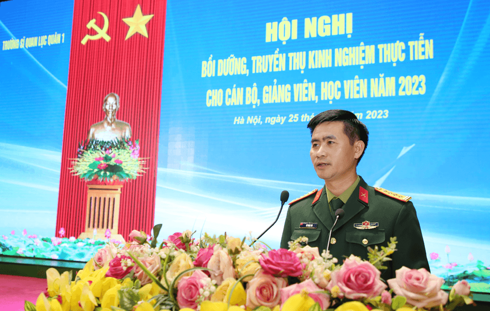 Trường Sĩ quan Lục quân 1 tổ chức bồi dưỡng, kinh nghiệm thực tiễn cho cán bộ, giảng viên