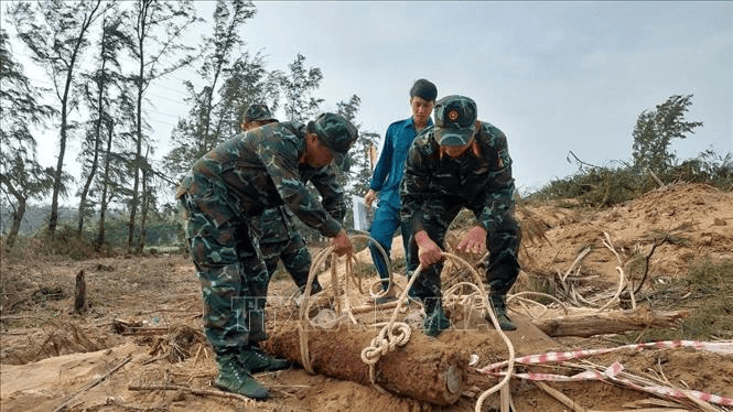 Xử lý an toàn quả bom trên 150 kg, còn nguyên ngòi nổ