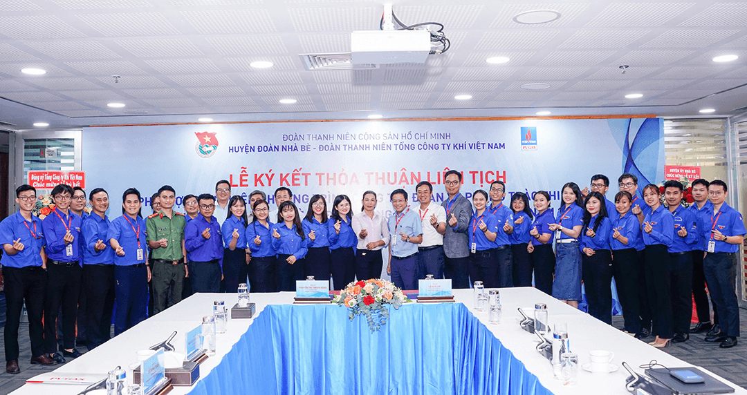 Lễ ký kết thỏa thuận liên tịch giữa Đoàn Thanh niên Tổng công ty Khí Việt Nam và Huyện đoàn Nhà Bè