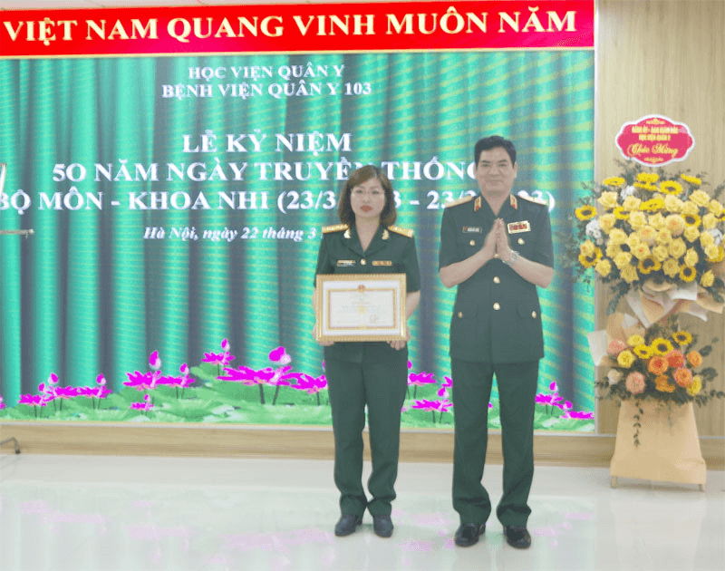 Hành trình 50 năm xây dựng và phát triển của Bộ môn-Khoa Nhi, Bệnh viện Quân y 103, Học viện Quân y