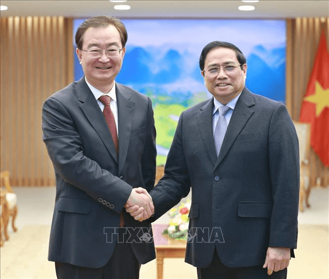 Thủ tướng Phạm Minh Chính tiếp Bí thư Tỉnh ủy Vân Nam, Trung Quốc