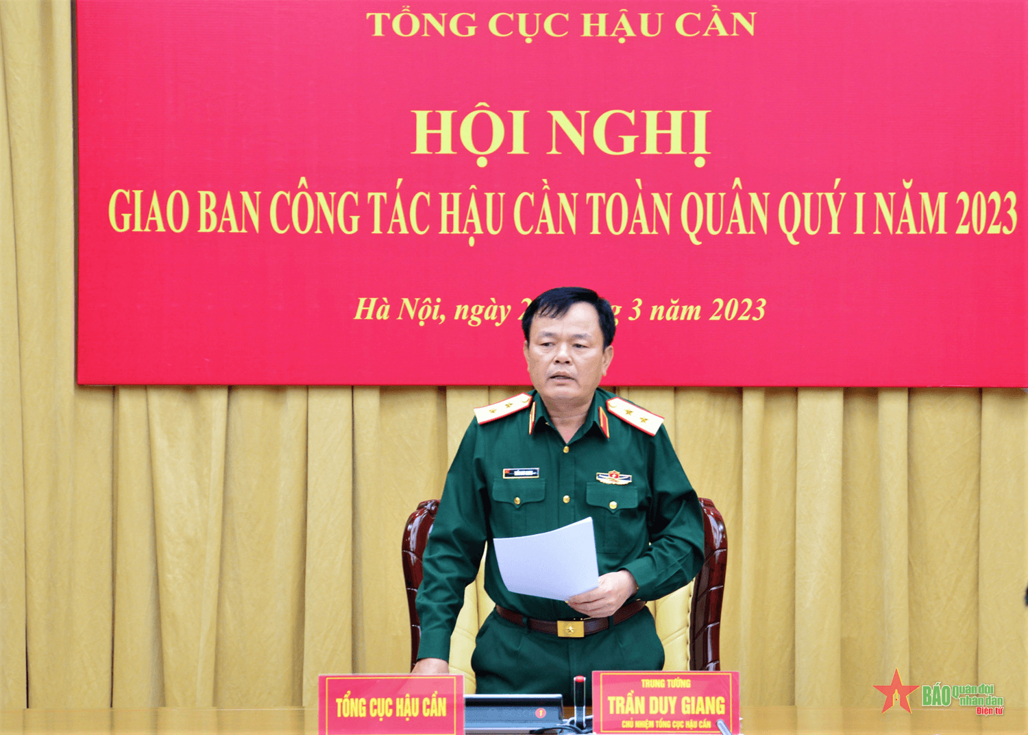 Tổng cục Hậu cần giao ban công tác hậu cần toàn quân quý I-2023