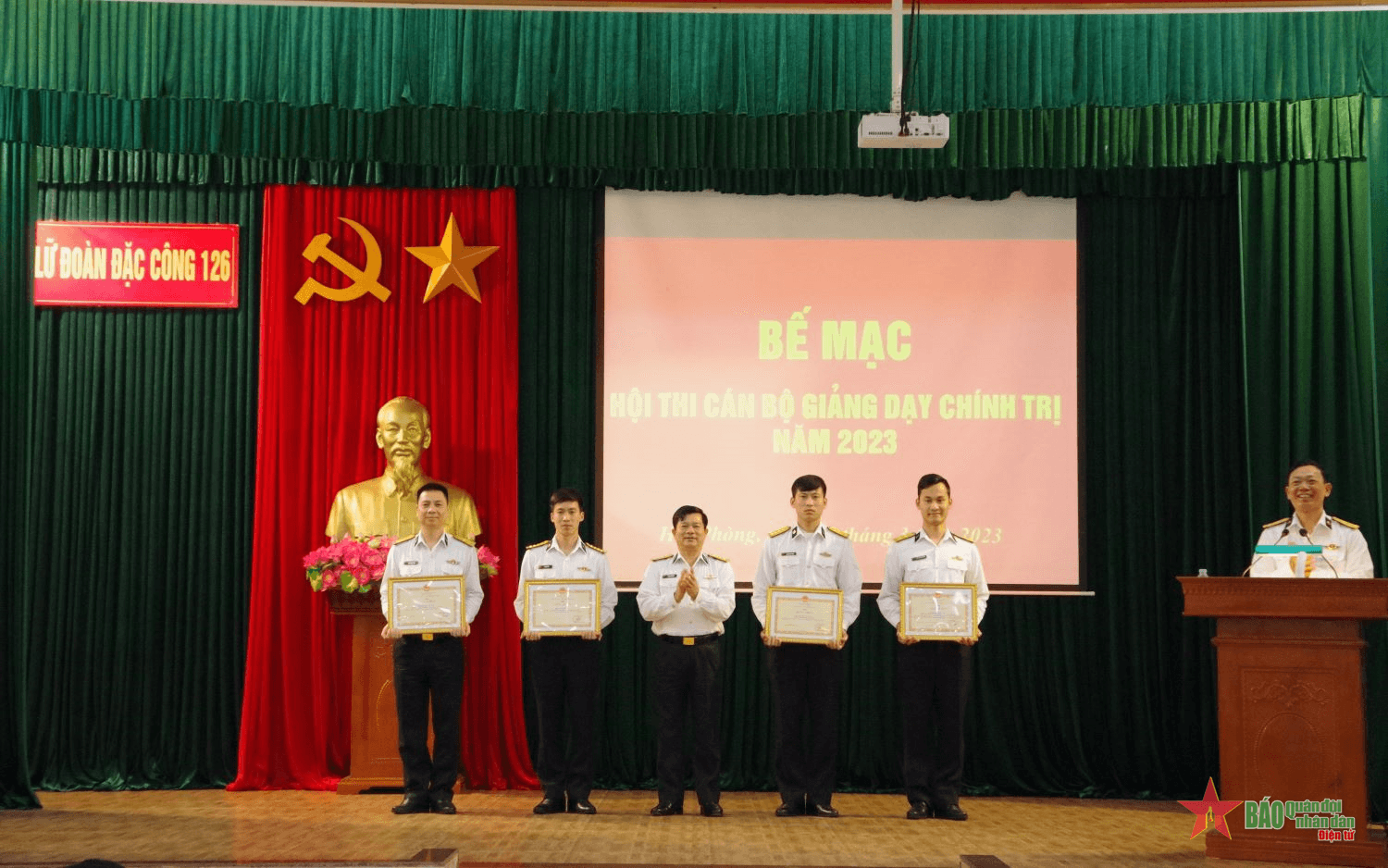 Lữ đoàn Đặc công Hải quân 126: Bế giảng hội thi cán bộ giảng dạy chính trị năm 2023