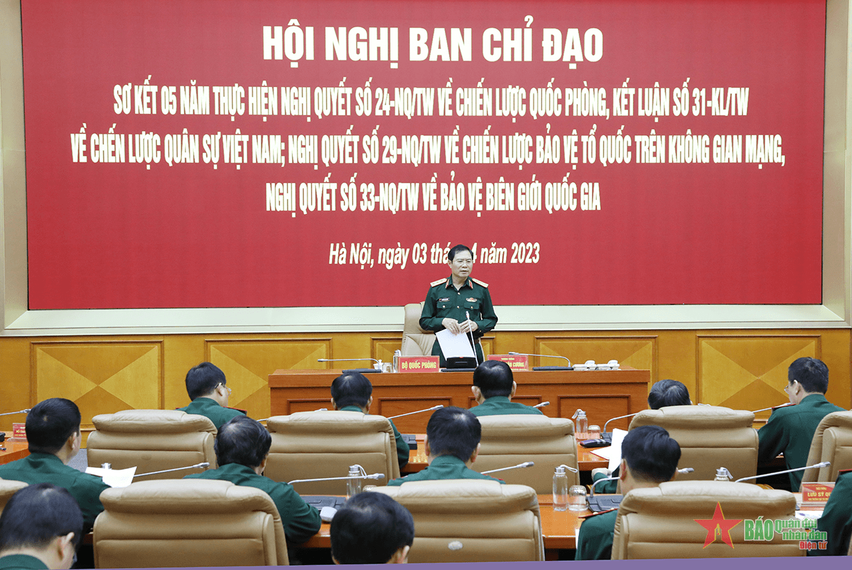 Thượng tướng Nguyễn Tân Cương chủ trì hội nghị chuẩn bị sơ kết thực hiện các chiến lược của Trung ương