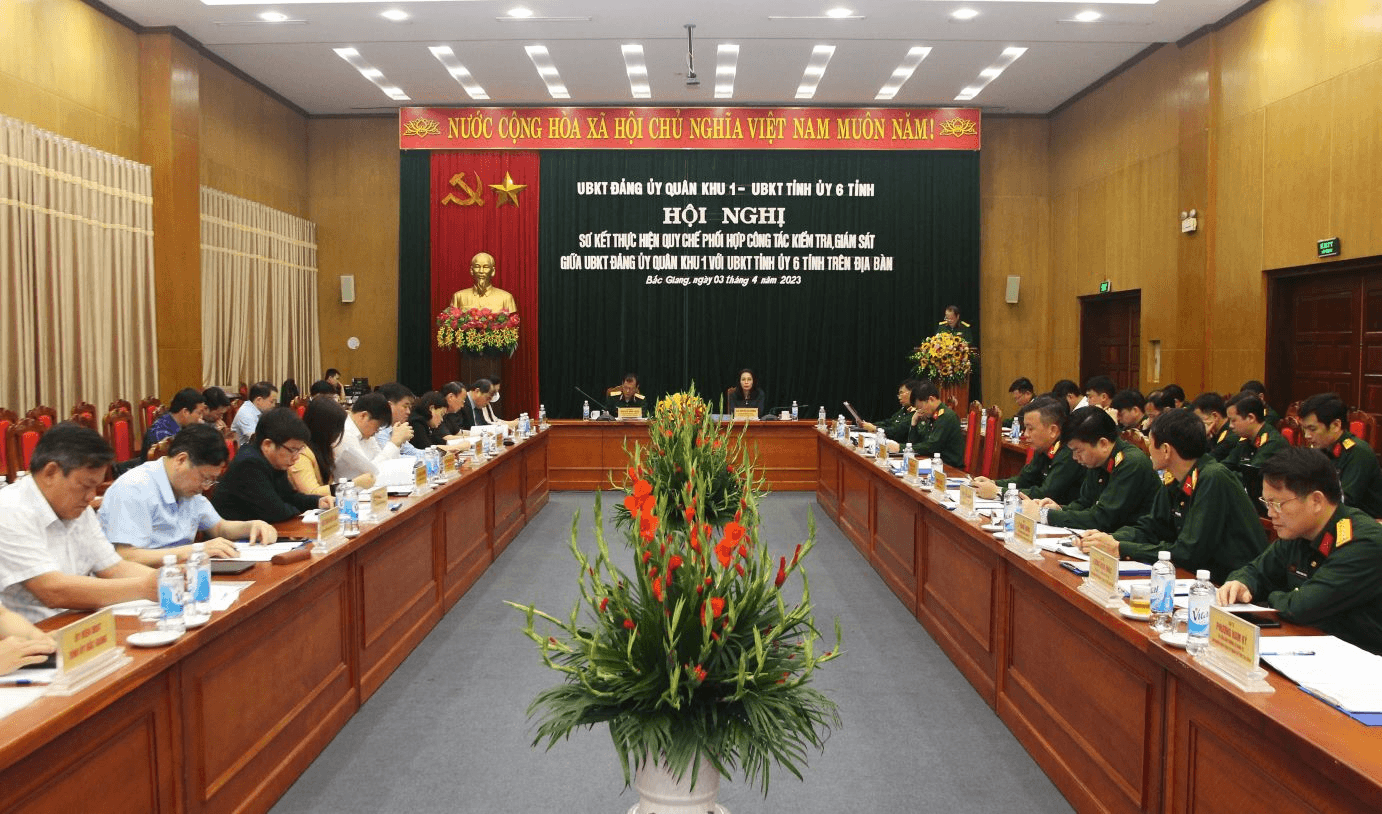 Tăng cường phối hợp thực hiện công tác kiểm tra, giám sát Đảng giữa Quân khu 1 và các địa phương