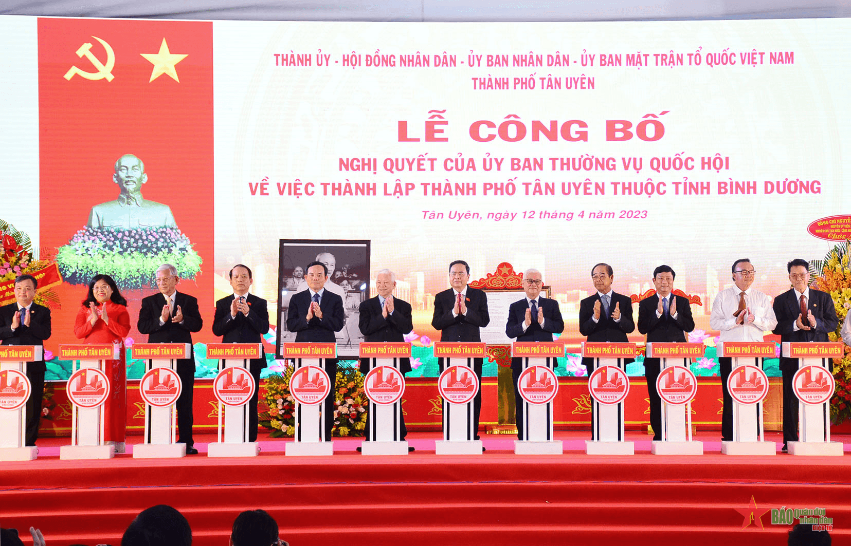 Công bố thành lập Thành phố Tân Uyên, tỉnh Bình Dương
