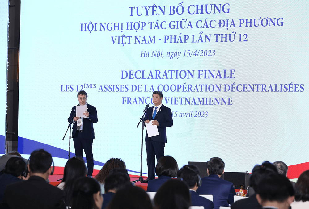 Tuyên bố chung Hội nghị hợp tác giữa các địa phương Việt Nam - Pháp lần thứ 12
