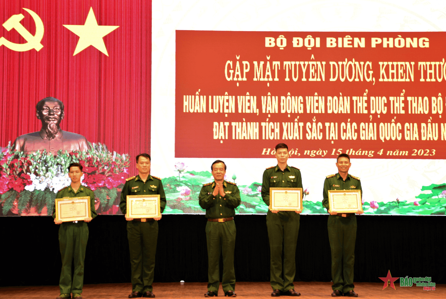 Bộ đội Biên phòng tuyên dương các huấn luyện viên, vận động viên có thành tích xuất sắc