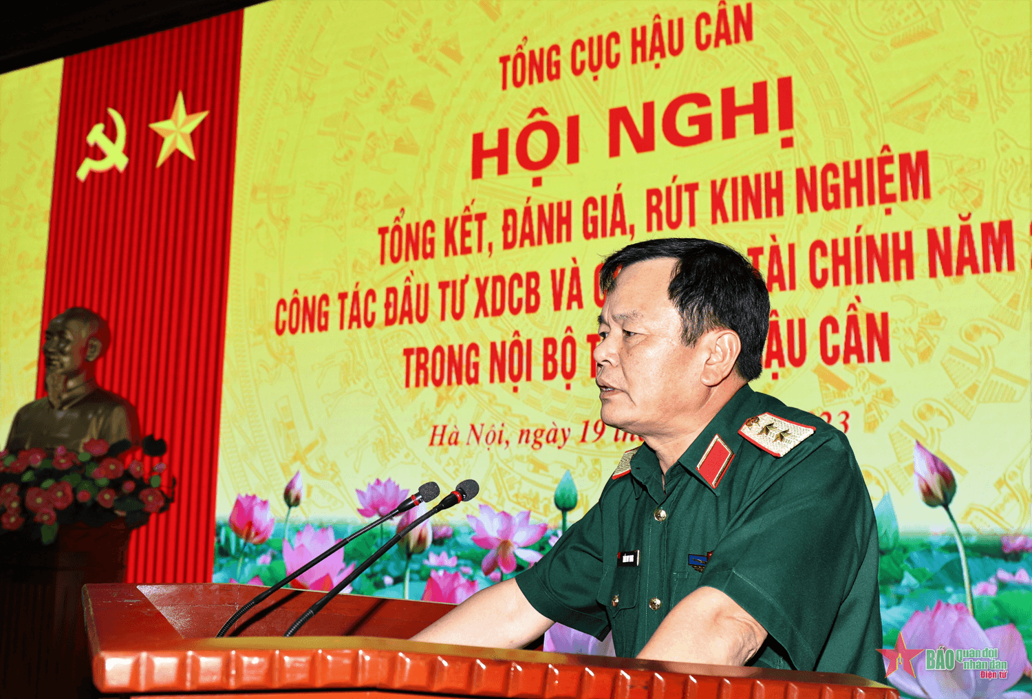 Tổng cục Hậu cần rút kinh nghiệm công tác đầu tư xây dựng cơ bản và tài chính nội bộ năm 2022