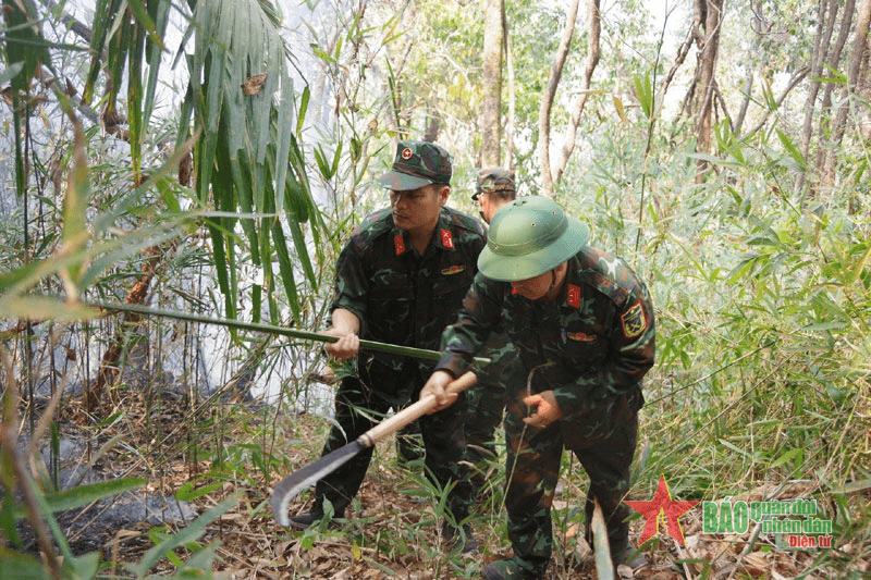 Điện Biên: Hơn 600 người tham gia chữa cháy rừng