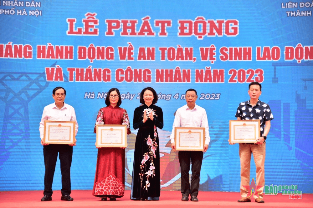 Hà Nội phát động Tháng hành động về An toàn vệ sinh lao động và Tháng Công nhân năm 2023