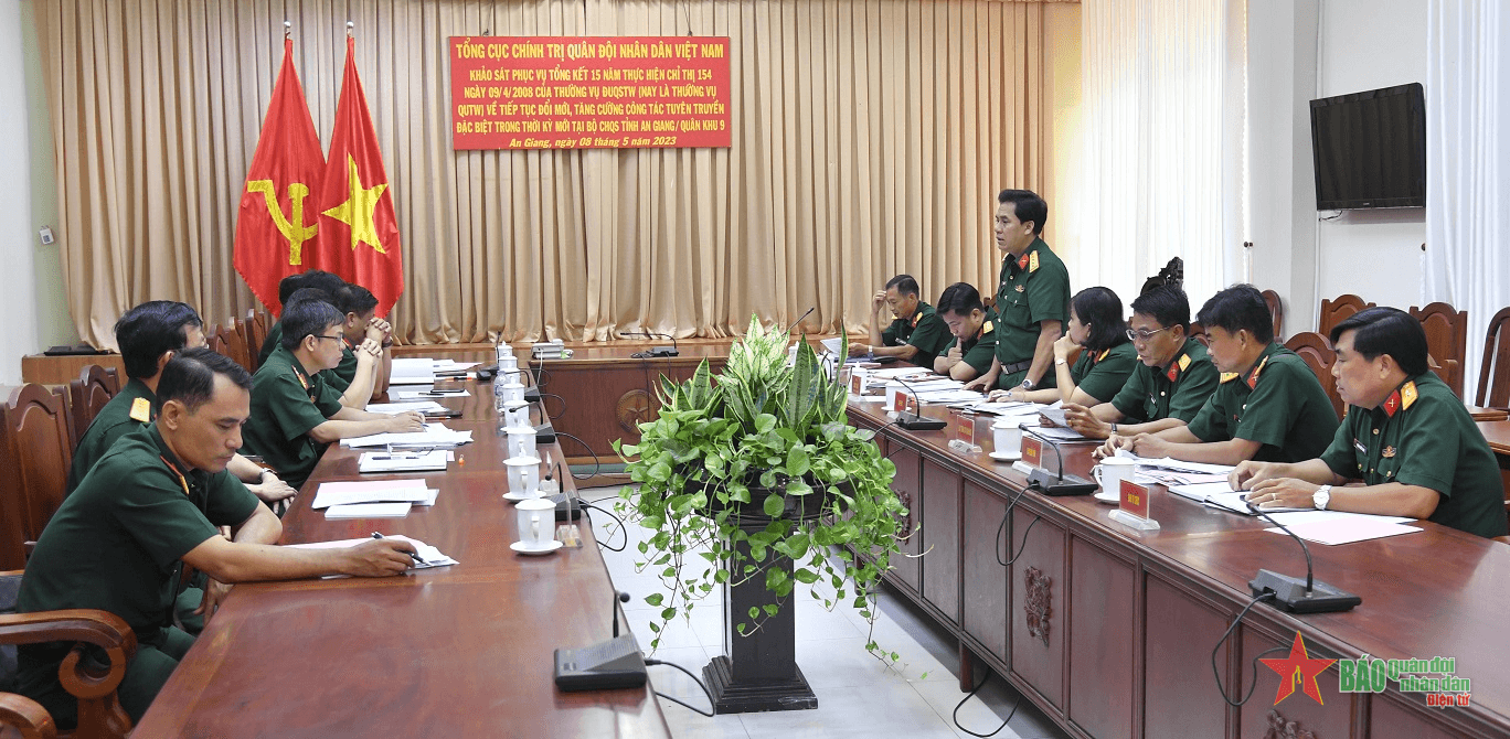 Khảo sát kết quả 15 năm thực hiện Chỉ thị số 154 của Thường vụ Quân ủy Trung ương tại An Giang