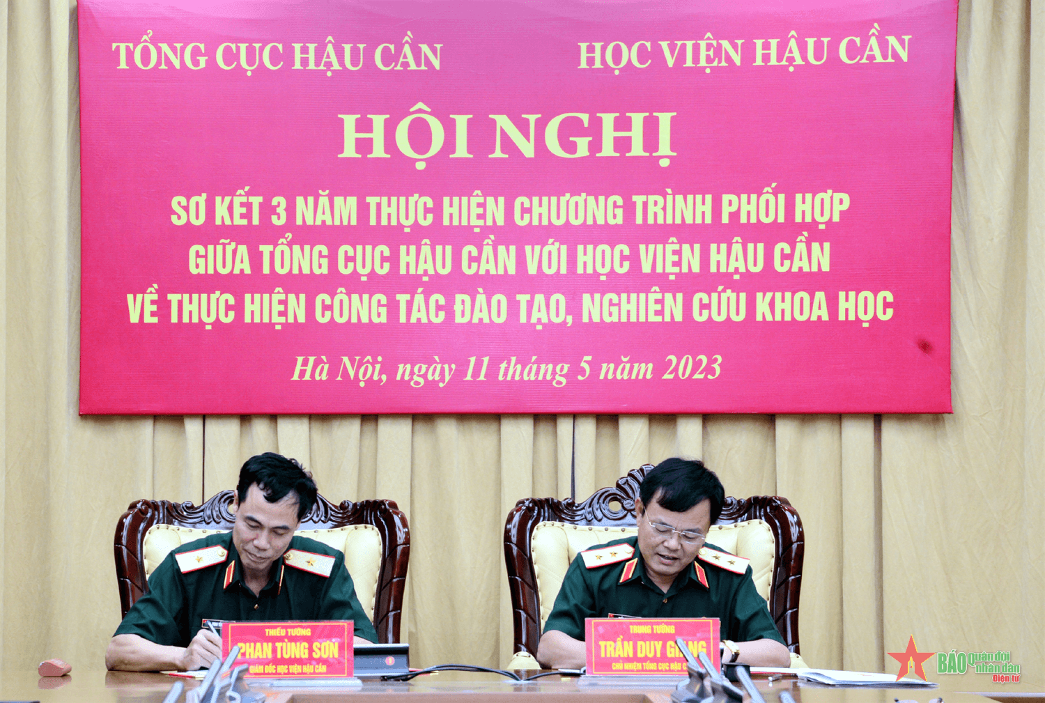 Tổng cục Hậu cần và Học viện Hậu cần sơ kết 3 năm thực hiện chương trình phối hợp