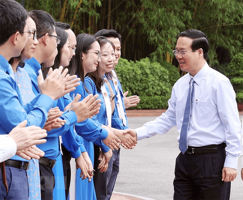 Chủ tịch nước Võ Văn Thưởng gặp mặt thanh niên tiên tiến làm theo lời Bác